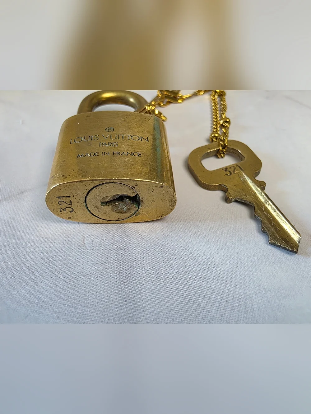 Louis Vuitton Lock & Key Necklace Set on Unbranded Layered Chains - Picture 5 of 8